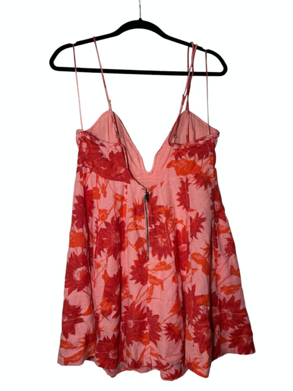 Free People Altura Printed Mini in Strawberry Lemonade Size Medium Linen Floral - Picture 3 of 13
